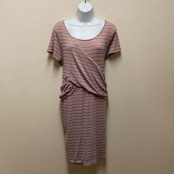 Torrid Multi Striped Ribbed Bodycon Dress 3X - Picture 1 of 7